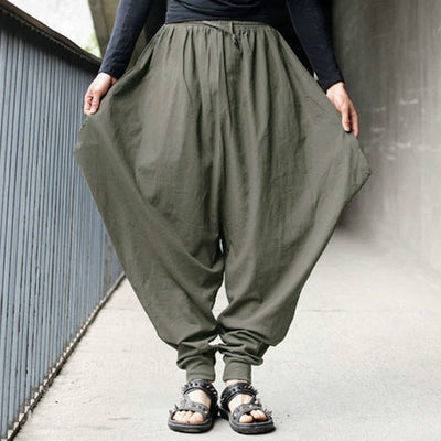 Pantalones Harem Vintage para Hombre - Comodidad y Estilo Retro - Image 14