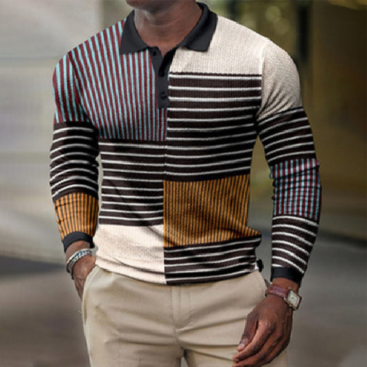 Camisa Retro de Manga Larga con Estampado Casual - Image 14