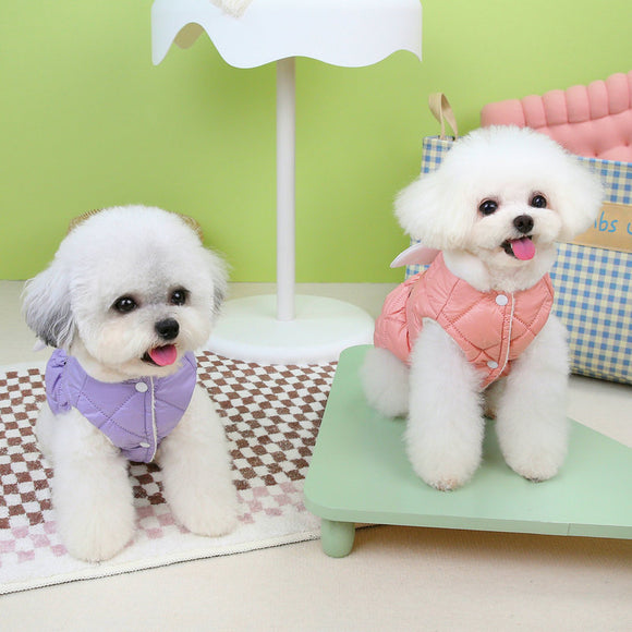 Falda de Algodón Acolchada para Perros Pequeños - Diseño Angelical