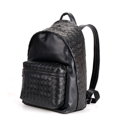 Mochila Escolar Tejida de Gran Capacidad para Hombre - Image 8