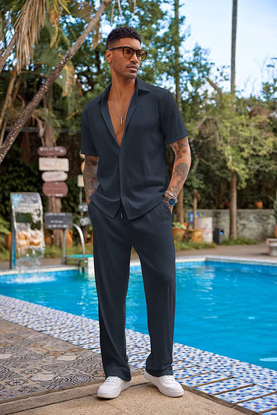 Pantalón Corto Suelto de Ocio - Traje Deportivo Casual - Image 38