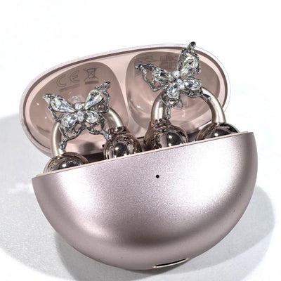 Auriculares con Diseño de Moño Brillante y Hebilla Europea - Estilo Especial - Image 12