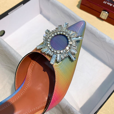 Tacones Degradado con Hebilla Dorada y Talón Tipo Copa de Vino - Image 5