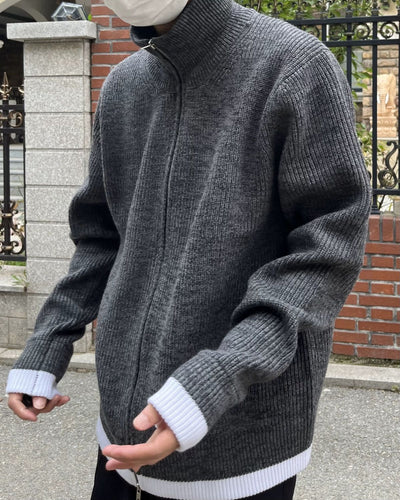 Cardigan para Hombre con Cuello Tipo Solapa y Cierre de Cremallera - Image 33