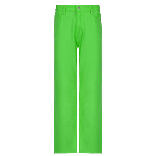Pantalones Rectos de Cintura Alta en Colores Candy para Mujer - Image 2