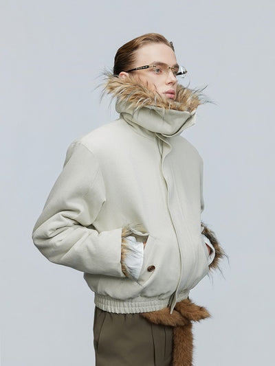 Chaqueta de Lana con Forro Polar Gruesa para Hombre - Cuello Solapa Grande - Image 4
