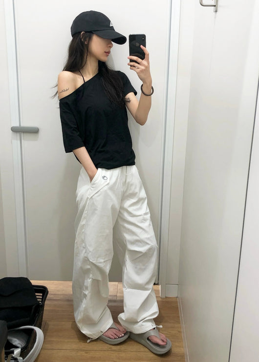 Blusa Casual Hombros Descubiertos con Mangas Cortas - Image 9