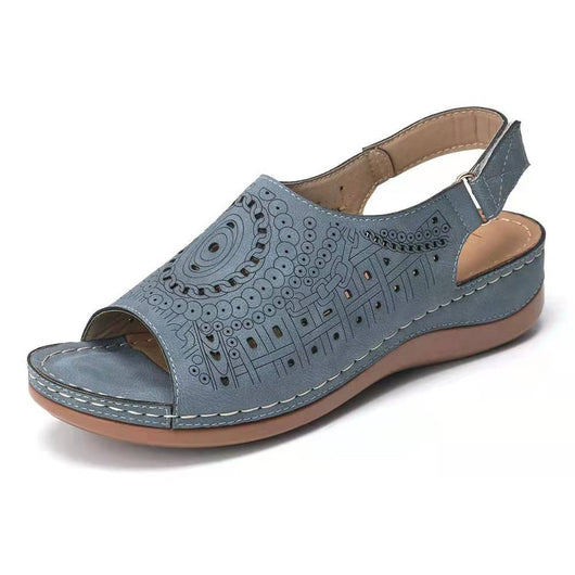 Sandalias Retro Europeas de Punta Abierta Estilo Vintage - Image 3