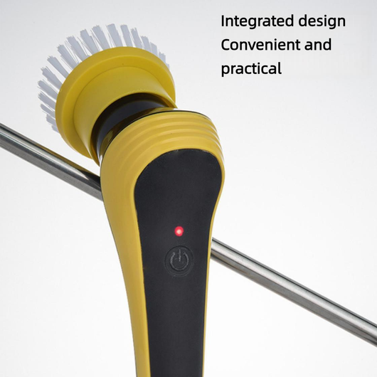 Cepillo Eléctrico Giratorio Amarillo con Mango Telescópico - Image 3