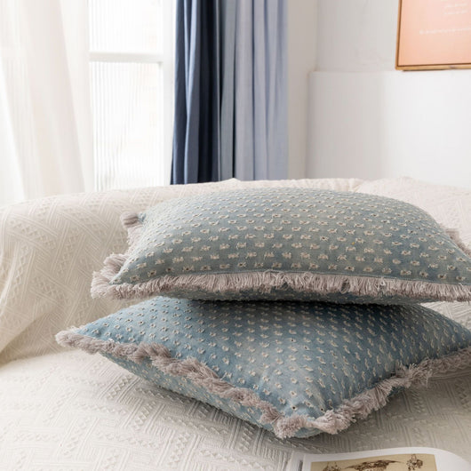 Funda de Almohada Jacquard con Franja de Denim - Image 13