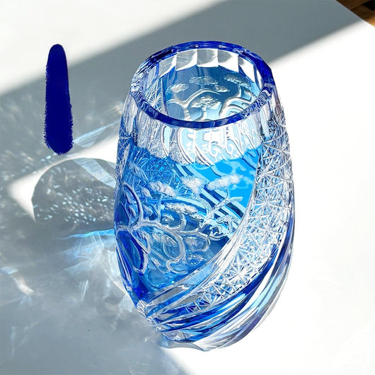 Vaso de Cristal Tallado Estilo Japonés Jianghu Premium