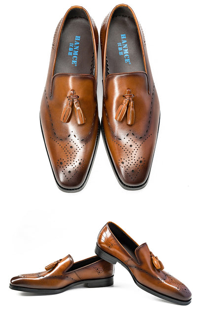 Zapatos Ejecutivos de Cuero Gamuza con Fleco - Estilo Británico para Hombre - Image 6