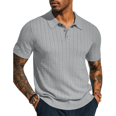 Camisa Tejida Casual para Hombre - Manga Corta Perfecta para Verano - Image 6