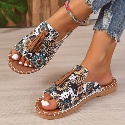 Sandalias Planas con Borlas Decorativas para Mujer - Image 7