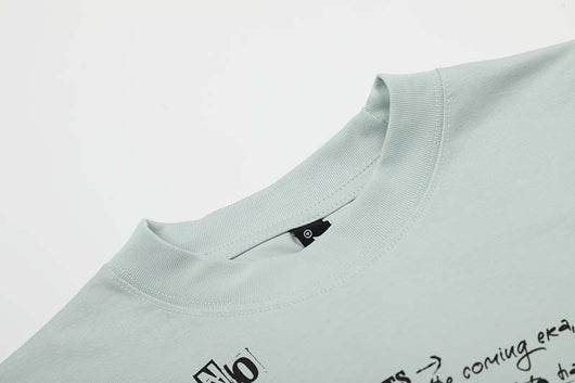 Playera Oversize de Manga Corta con Estampado de Letras - Estilo Urbano Versátil - Image 9