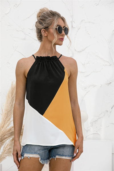 Chaleco Halter Contraste de Colores - Tendencia Hot Sale - Image 4