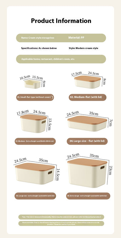 Caja de Almacenamiento Grande con Tapa para Ropa y Accesorios - Diseño Crema - Image 11