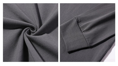 Camiseta Básica de Algodón con Cuello Redondo y Manga Larga para Hombre - Image 16