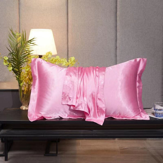 Funda de Almohada en Seda de Hielo Simple para el Hogar - Image 24