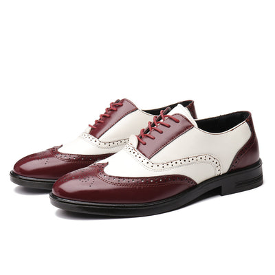 Zapatos Brogues Estilo Británico con Cordones y Detalles en Contraste para Hombre - Image 13