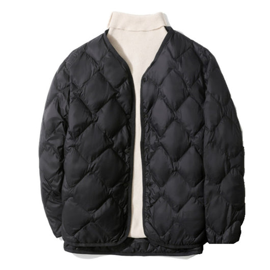 Abrigo de Plumas de Pato Blanco Talla Grande con Cuello en V y Diseño Acolchado - Image 12