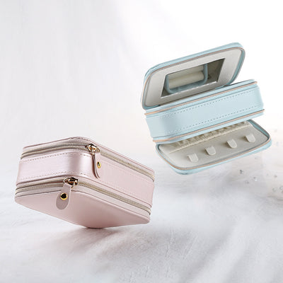 Caja de Almacenamiento para Joyas en Cuero con Cierre - Image 5