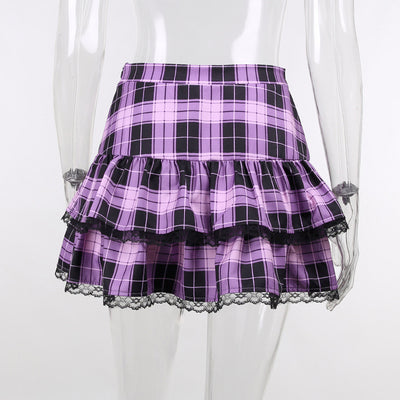 Falda Plisada con Estampado Lattice - Image 4