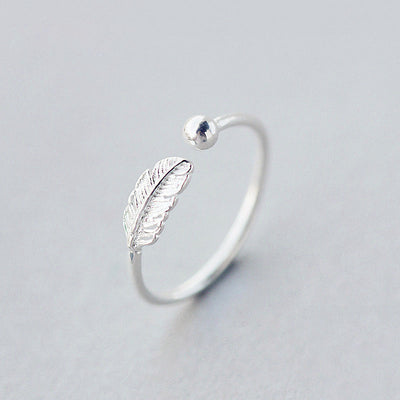 Anillo de Pluma Retro Abierto - Joyería de Moda Europea Personalidad Negra - Image 8
