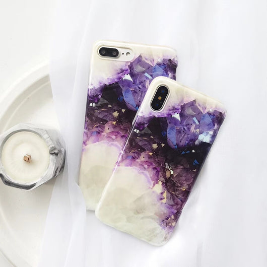 Funda para teléfono con patrón mármol púrpura efecto viento frío - Image 7