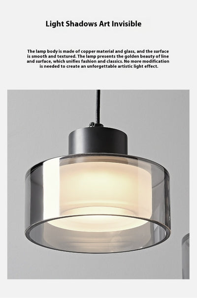 Lámpara de Techo Dormitorio Cobre Moderno Minimalista con Cristal - Image 13