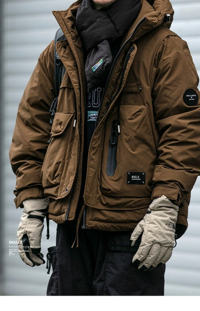 Chaqueta Acolchada de Trabajo Impermeable con Capucha y Múltiples Bolsillos - Image 33