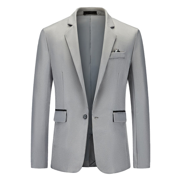 Saco de Negocio Hombre Corte Relajado Solapa Simple