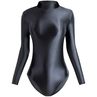 Traje de Baño Ajustado Brillante de Corte Alto - Image 30