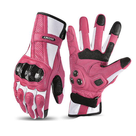 Guantes de Motociclista de Cuero Transpirable para Hombre y Mujer - Protección Todo Clima - Image 10