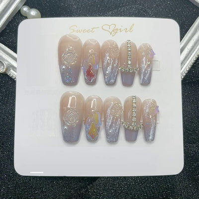 Uñas Postizas Personalizadas de Novia - Diseño Artesanal Premium - Image 6