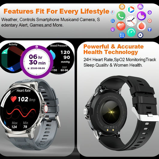 Reloj Inteligente HD con Pantalla Grande, Llamadas Bluetooth y Monitoreo de Salud - Image 5