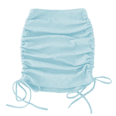 Falda Plisada Elástica con Cordón Lateral en Hilo Tejido - Image 11