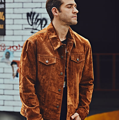Chaqueta de Cuero para Motociclista Estilo Americano - Image 3