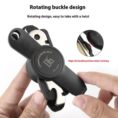 Kit de Herramientas Multiusos para Bicicleta con Llave Ajustable y Reparador de Llantas - Image 5