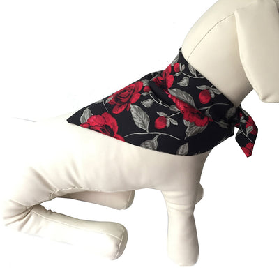 Toalla de Saliva de Algodón con Estampado de Rosa Roja - Image 11