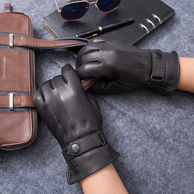 Guantes de Motocicleta Impermeables de Piel Gamuza con Forro Polar - Image 18