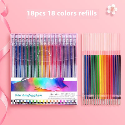 Set de Bolígrafos Gel Brillante con Marcadores Fluorescentes - Image 12