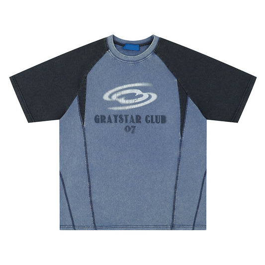 Camiseta Raglan Hip Hop con Estampado de Letras para Hombre