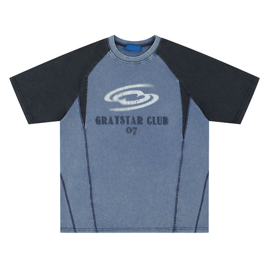 Camiseta Raglan Hip Hop con Estampado de Letras para Hombre