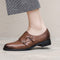 Zapatos de Cuero Estilo Brogue Clásico Retro para Mujer