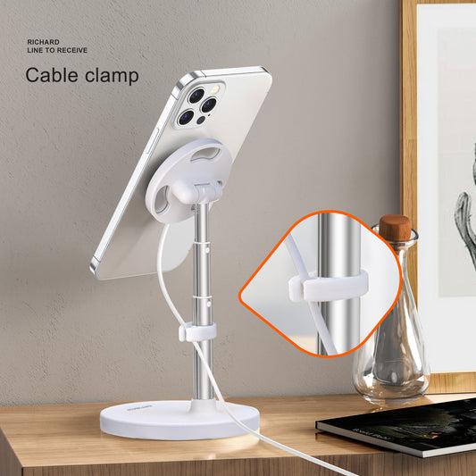 Cargador Inalámbrico Magnético con Soporte Ajustable Telescópico