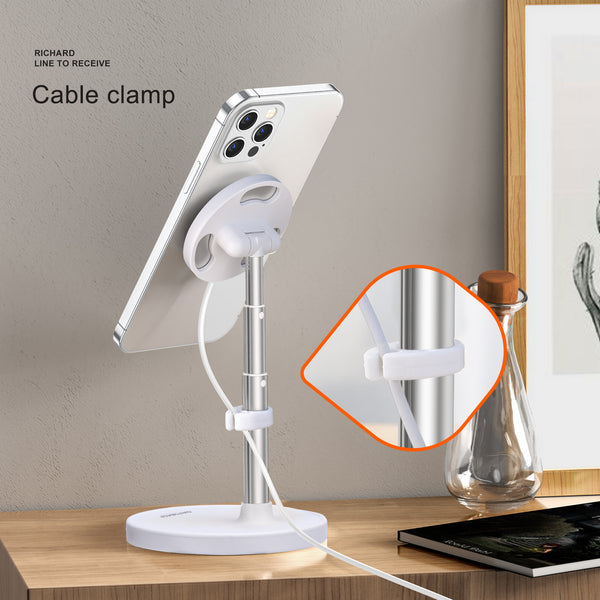 Cargador Inalámbrico Magnético con Soporte Ajustable Telescópico