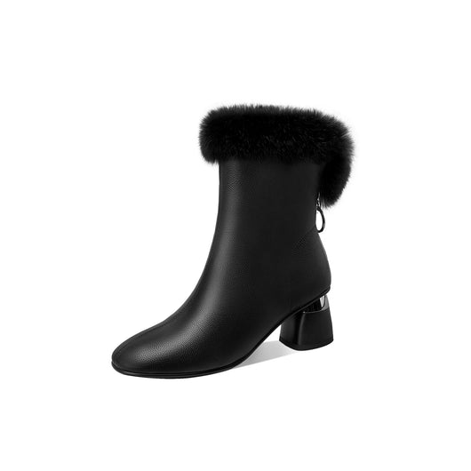 Botas de Cuero con Forro de Lana - Botines Cálidos para Otoño e Invierno - Image 8