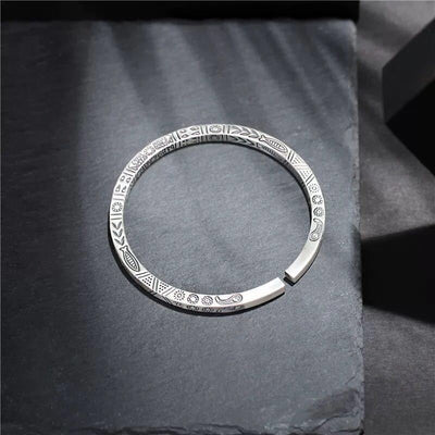 Pulsera de Plata 999 Totem Retro para Parejas - Diseño Tailandés Minimalista - Image 7