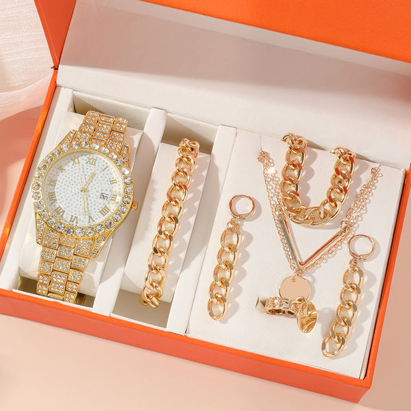 Set de 5 Relojes para Mujer con Pulseras - Reloj de Cuarzo Elegante - Image 3